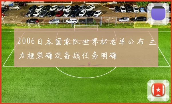 2006日本国家队世界杯名单公布 主力框架确定备战任务明确